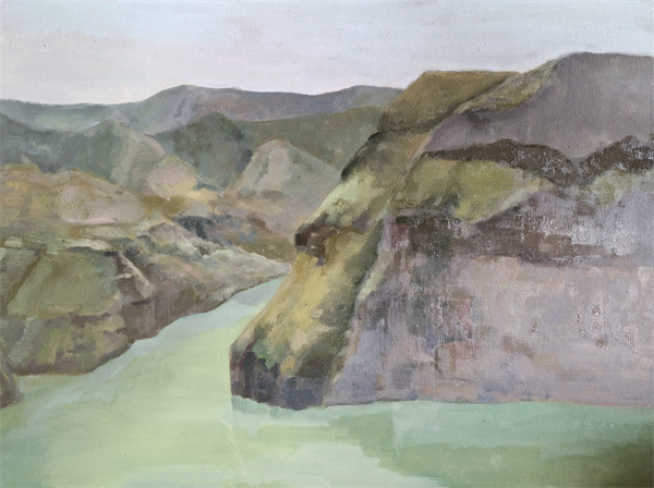 1684904194267915.jpg 王雅楠 《静谧——老牛湾》 60×80cm 油画.jpg